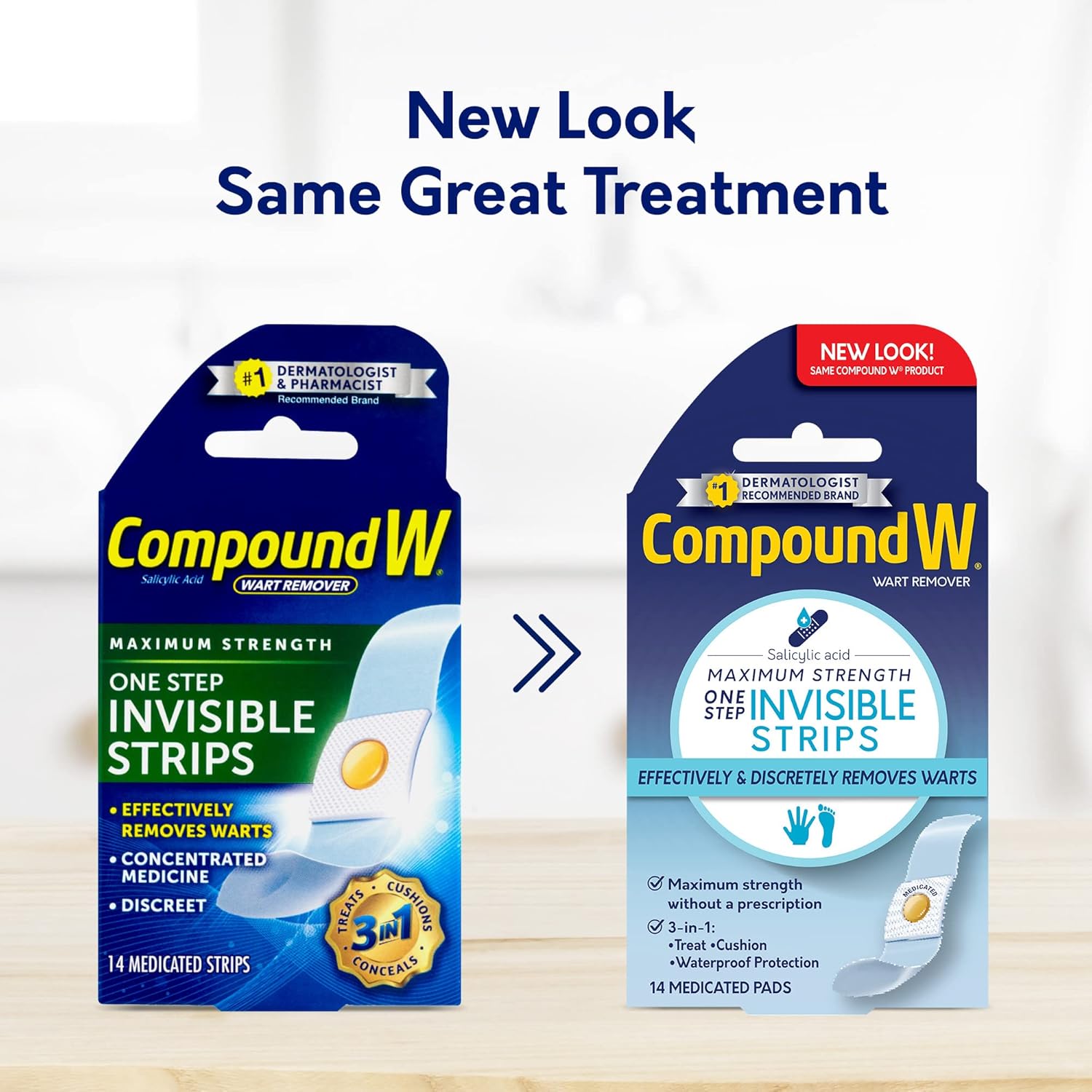 Strength One Step Invisible Wart Remover Strips