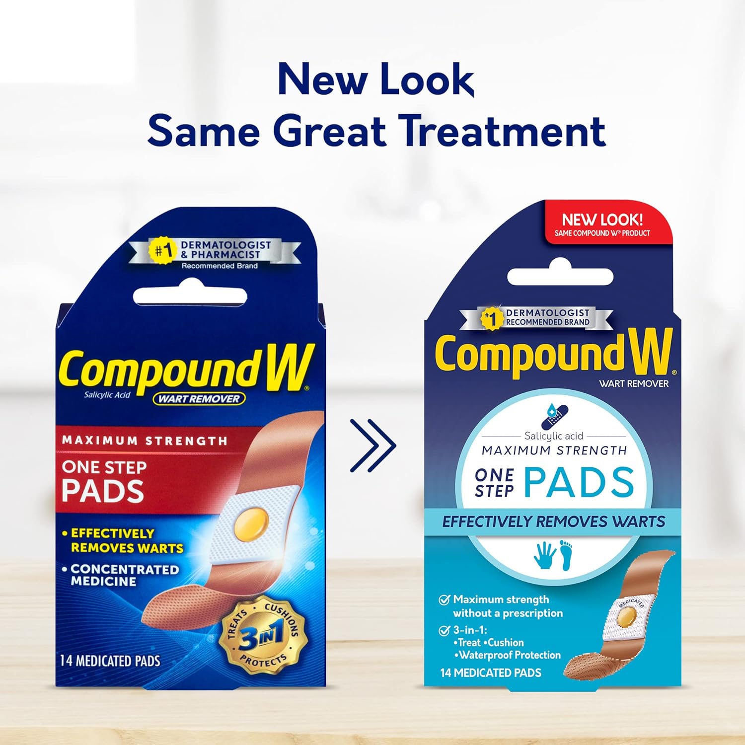 Wart Remover Maximum Strength One Step Pads, 14